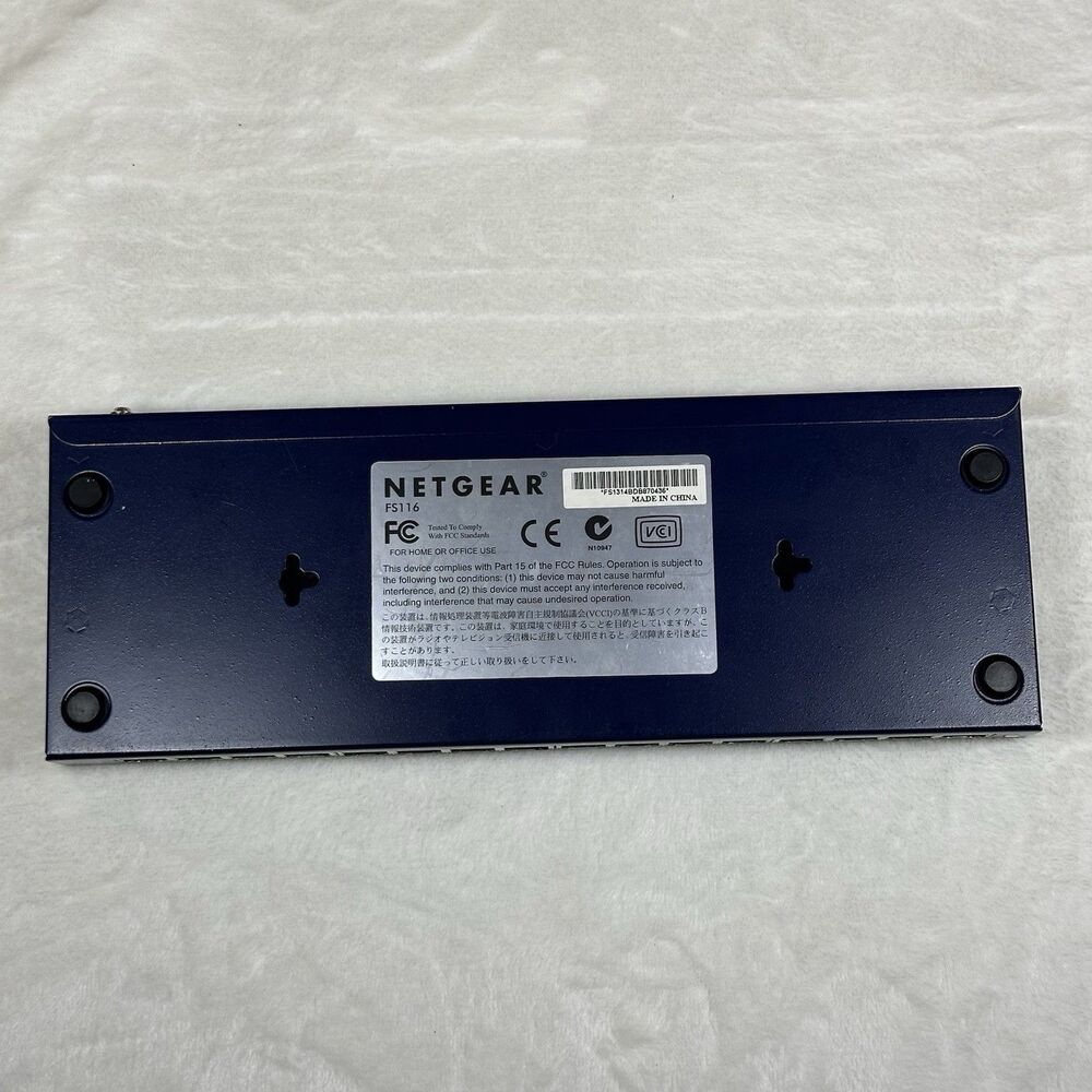 NETGEAR FS116 16-Port Fast Ethernet Switch 10/100 Mbps w/ Power Adapter Tested - Picture 7 of 11